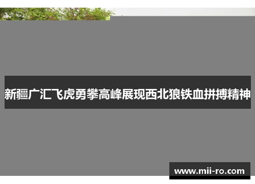 新疆广汇飞虎勇攀高峰展现西北狼铁血拼搏精神